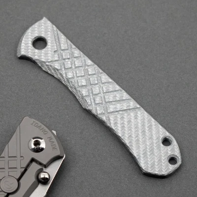 NEW! Silver Twill CF Show Scale for Chris Reeve Knives Umnumzaan by ShepardCC - Image 1 of 4