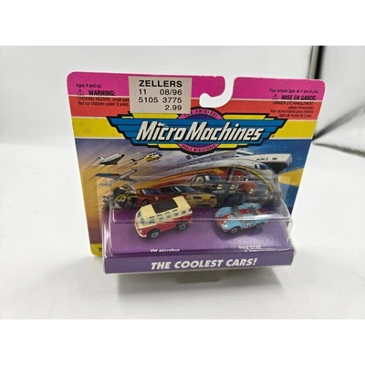 Vintage Micro Machines The Coolest Cars VW Microbus Ford GT40 BNIB Sealed - Image 1 of 2