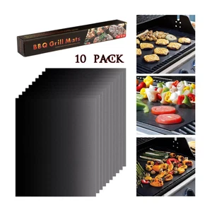 10x Alfombrillas para barbacoa Base para barbacoa Alfombra para hornear Antiadherente para parrilla de gas carbón DE - Imagen 1 de 28