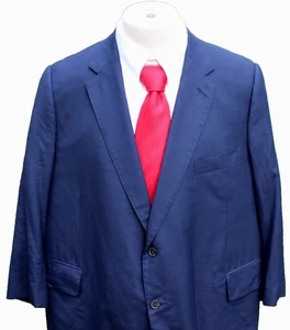 Holland & Sherry Navy Blue 140s Wool Blazer 2 Btn Double Vent 48S BESPOKE Portly - Bild 1 von 11