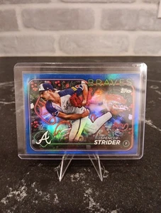 2024 Topps Holiday - Spencer Strider #H110 azul brillo metálico - Imagen 1 de 2