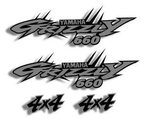 Yamaha Grizzly 4x4 660 Edition ATV Tank Decal Sticker kit Custom Silver 13inch - Picture 1 of 1