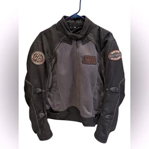 Harley-Davidson Reitjacke Schwarz und Grau Motorrad Sicherheit Größe M - Bild 1 von 4