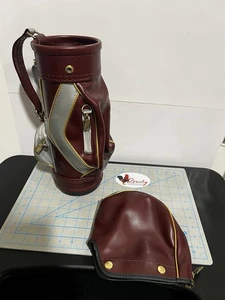 Vintage Dura Bag Red Gray Mini Golf Bag Wine And Champagne Caddy With Cover - Picture 1 of 9