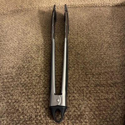 Calphalon Stainless Steel And Silicone Tongs 12 Inches - Image 1 of 4