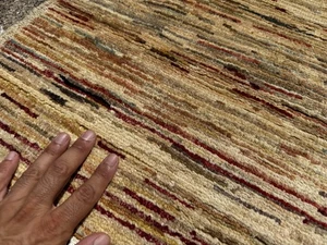 TAPPETO ORIENTALE VINTAGE 3x5 lana annodato a mano fatto a mano geometrico tribale gabbeh fine - Foto 1 di 16