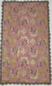 Antique French Woven Brocade Floral Panel 60x34cm  - Picture 1 of 12