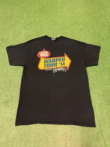 Vans Warped Tour 2014 Konzert Crew T-Shirt Größe Large schwarz Reisen Sponsor Vintage - Bild 1 von 9