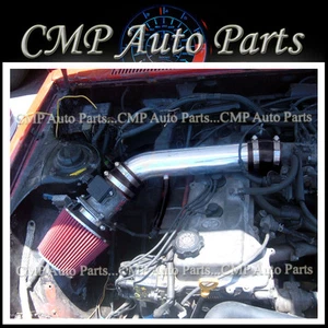 BLACK RED AIR INTAKE KIT fit 1995-1999 TOYOTA TACOMA 2.4 2.4L Pre Runner DLX - Picture 1 of 2