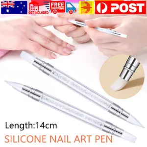Dual Tip Silicone Nail Art Pen Dipping Dotting Brush Carving Drawing Brush Tool - Picture 1 of 11