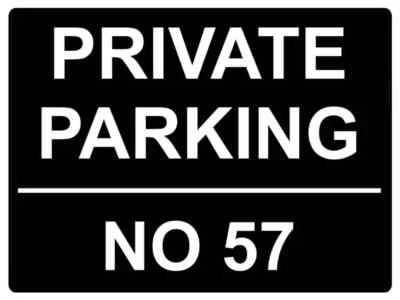 BIKEDEALS2U Personalised PRIVATE PARKING Metal Signs Custom Name Number Home Address Space