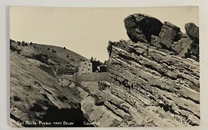 Red Rocks Pueblo Below Colorado Sanborn P-909 RPPC Real Photo Postcard UNPOSTED - Picture 1 of 3