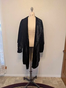 Vintage 1920s 1930s Art Deco Black Silk Velvet Coat - Picture 1 of 21