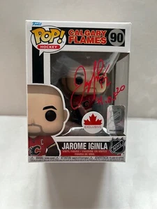 Jarome Iginla Signed Calgary Flames Funko Pop Figurine With "Hof 20" & COA - Picture 1 of 4