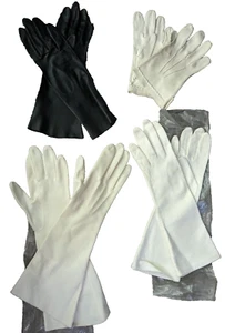 Vintage Ladies Gloves 4 Pair kid leather made in Italy for Alexanders size 6 1/2 - Picture 1 of 16