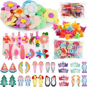Toddler Girl Hair Accessories Kit Colorful Hair Clips Barrettes for Fine Hair - Picture 1 of 9