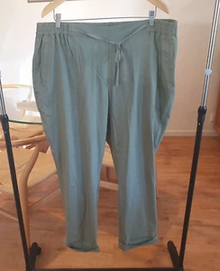 Sportscraft Khaki Rosa Linen Cuff Pants Size 20 Brand New RRP $149.99 - Foto 1 di 8