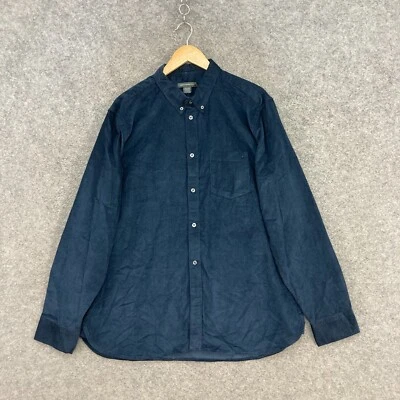 NEW French Connection Shirt Mens XL Blue Corduroy Button Up Long Sleeve 30330 - Image 1 of 4