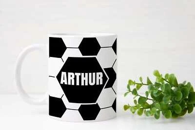 ARTISIGN CRAFTS Personalised Football Mug Coaster Gift Set Football Footballer Goalkeeper Lover