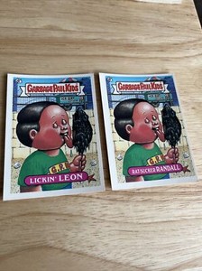 1987 Topps Garbage Pail Kids LICKIN LEON #408a & RAT-SUCKER RANDALL #408b (b4)