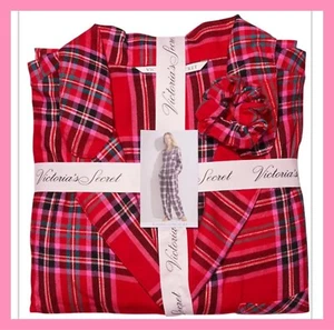 NEW Victoria’s Secret Flannel PJ Set Cozy 2 Piece Pajamas Pants & Top Size M - Picture 1 of 6