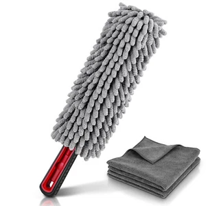 Toallas de limpieza interiores para plumero de coche, dedos de microfibra cepillo antipolvo sin arañazos - Imagen 1 de 10