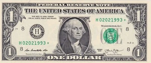 United States Of America, 1 Dollar, 2013, UNC, (Star and special serial number) - Picture 1 of 2