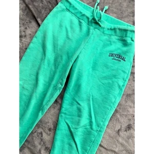 Universal Studios small Joggers Sweatpants Comfy Lounge Drawstring Green - Picture 1 of 5