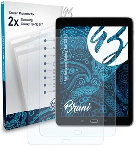 Bruni 2x Protective Film for Samsung Galaxy Tab S3 9.7 Screen Protector - Picture 1 of 4