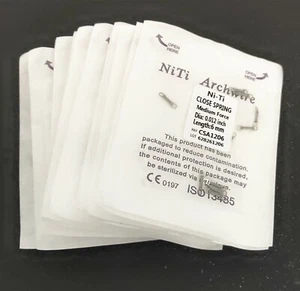 50 Stück 012*6 mm Zahnkieferorthopädie Niti Legierung geschlossene Spule Feder 10 Stck./Pack - Bild 1 von 7