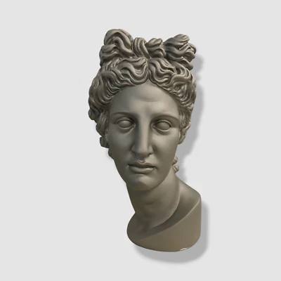 Jarrón Sophia Enjoy Thinking gris cabeza de Apolo decoración Foto 1 de 4