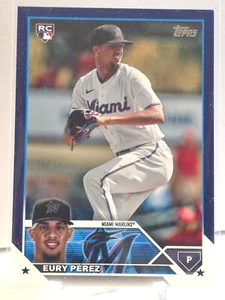 2023 Topps Update Eury Perez blu reale RC #US139 - Foto 1 di 2