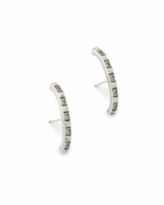 💖🌟NWT Kendra Scott Zana Stud Earrings in Antique Silver 🌟💖 - Picture 1 of 8