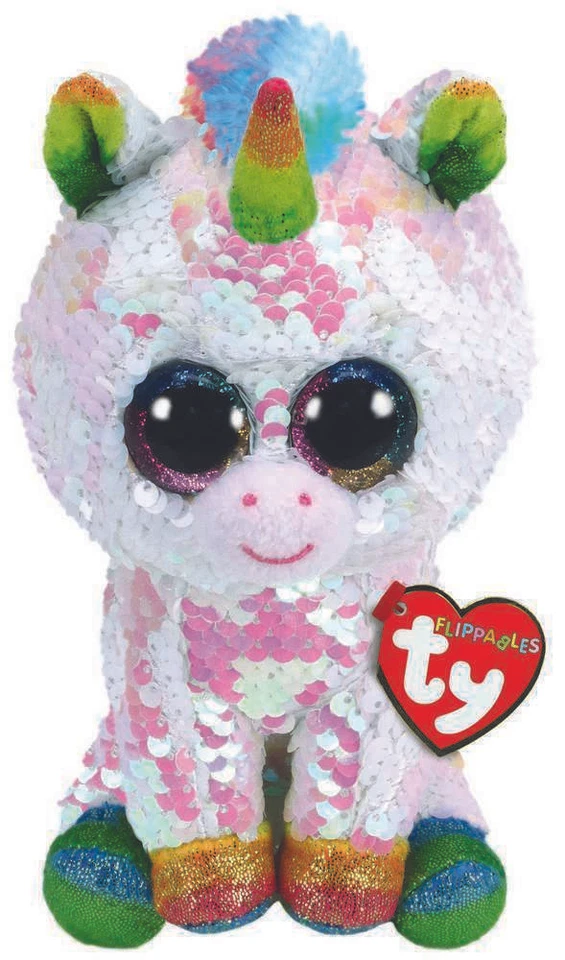 TY FLIPPABLES BEANIE BUDDIES BUDDY LARGE PIXY UNICORN PLUSH SOFT TOY BNWT * - Image 1 of 1
