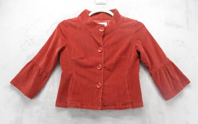 Chaqueta de pana con botones completos manga 3/4 AMI para mujer M color naranja terracota Foto 1 de 4