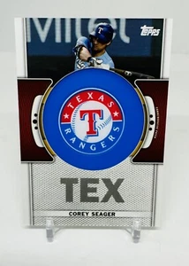 2023 Topps Series 1 Corey Seager Team Logo Patch Texas Rangers #TLP-CS - Picture 1 of 2