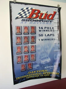 1999 BUDWEISER BIER POSTER Datona Schießerei N O S 27 x 18 jn N O S - Bild 1 von 1