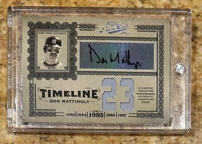 Camiseta deportiva 2005 Playoff Prime Cuts #T-7 Don Mattingly Timeline Prime automática #/10 Foto 1 de 2
