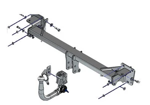Towtrust vertikale abnehmbare Anhängerkupplung für Mercedes Benz B Klasse W247 Schrägheck ab 2019- - Bild 1 von 8
