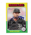 Miami Marlins DANE MYERS  Signed 2024 Topps Heritage  Card #412