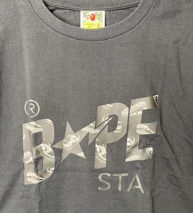 Bape STA Black Tee SNEAKER T-Shirt Bapesta XLARGE A Bathing Ape B18 - Picture 1 of 15