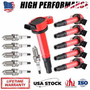 6X Spark Plugs and Ignition CoilsFor Toyota sienna Avalon Camry 4Runner UF487 - Picture 1 of 15