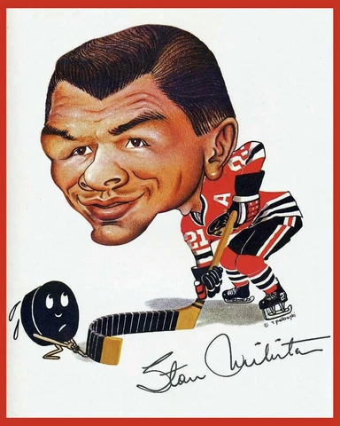 Stan Mikita - Black Hawks Art Poster, 8x10 Color Photo Cover