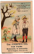 Joseph's Oil for Pains & Shedd's Little Mandrake Pills Victorian Trade Card 1885