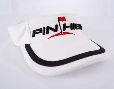Visera de golf Pin High con logotipo Pinhigh blanca en color y usada en excelente estado limpia Foto 1 de 4