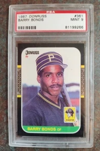 1987 Donruss #361 Barry Bonds Pirates RC Rookie PSA 9 MINT - Picture 1 of 2