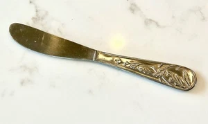 Cuchillo de queso Cambridge Flatwear, diseño de hojas de roble, punta redonda de acero inoxidable - Imagen 1 de 6