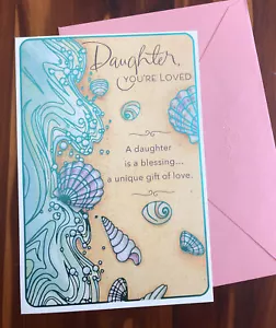 Mothers Day Card DAUGHTER, YOU’RE LOVED A DAUGHTER IS A BLESSING… A UNIQUE GIFT - Picture 1 of 5