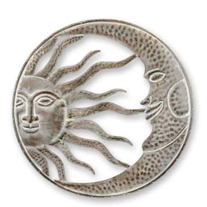 Decorazione Da Parete In Metallo Sole E Luna Diametro 54 Cm Quadro In Metallo - Foto 1 di 1