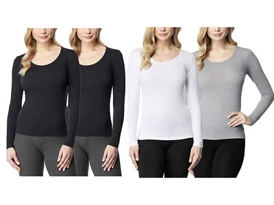 32 Degrees Heat 2 Pack Thermal Base Layer Long Sleeve Shirt Scoop Neck - Image 1 of 4